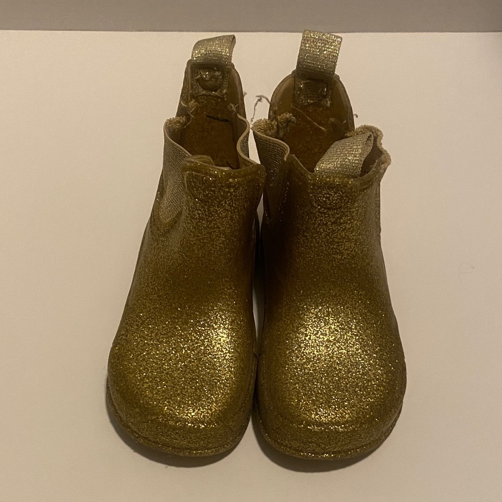 Zara Glittery Gold Kids Boots